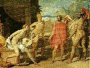 Jean Auguste Dominique Ingres akilles mottager i sitt talt agamenons sandebud oil painting on canvas
